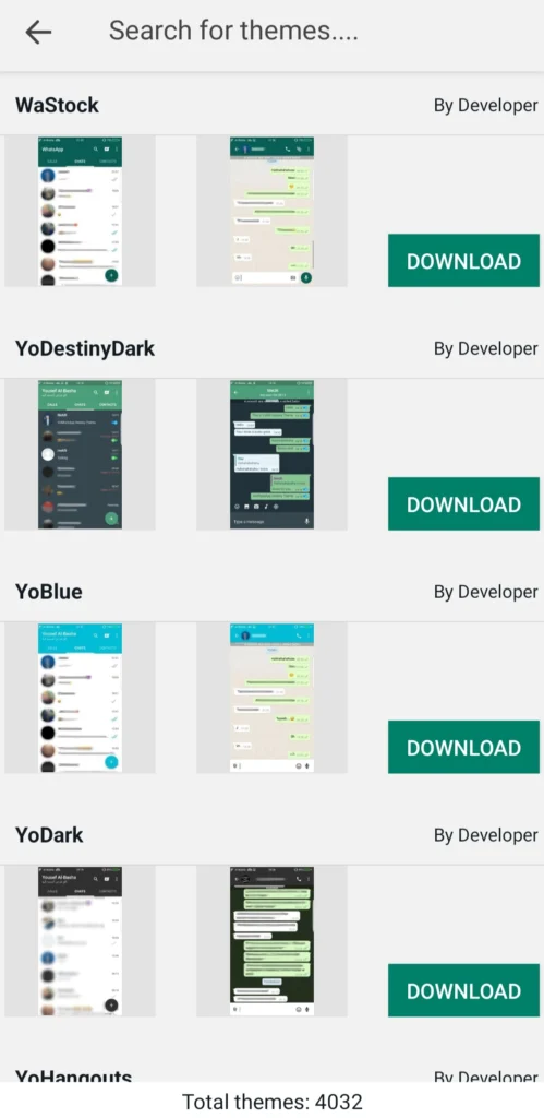 whatsapp gold themes